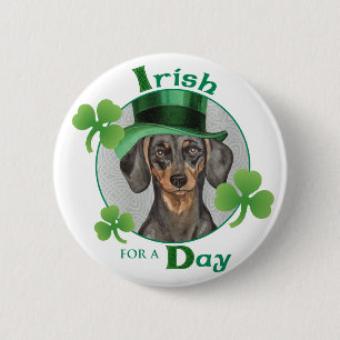 St. Patrick's Day Dachshund 6 Cm Round Badge