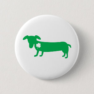 St. Patrick's Day Dachshund 6 Cm Round Badge