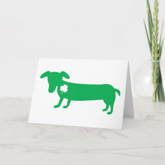 St. Patrick's Day Dachshund Card