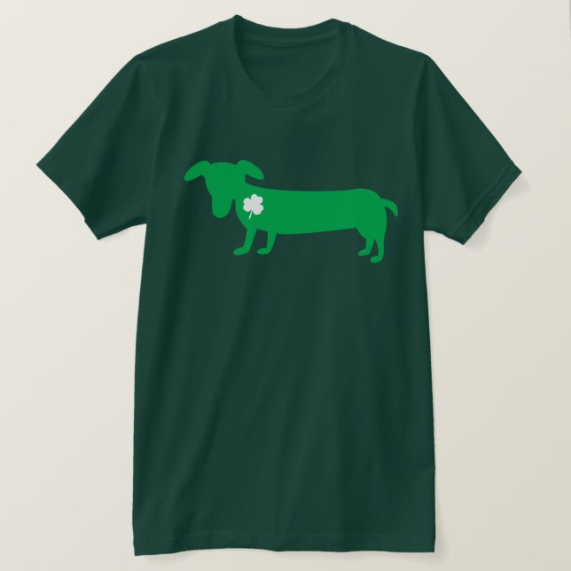 St. Patrick's Day Dachshund T-Shirt (Design Front)