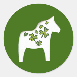 St. Patrick's Day Dala Horse Sticker