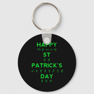 St Patricks Day Deaf Pride Sign Language Asl Aware Key Ring