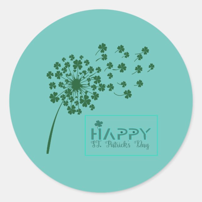 St. Patrick's Day Design   Classic Round Sticker (Front)