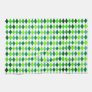 St. Patrick's Day Diamond Shape Pattern-54603 Tea Towel