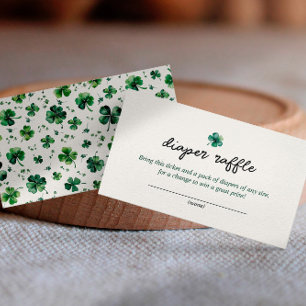 St. Patrick's Day Diaper Raffle Baby Shower Enclosure Card