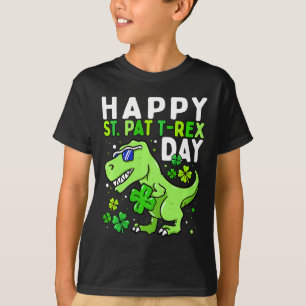 St Patricks Day Dinosaur Shamrock Leprechaun Hat K T-Shirt