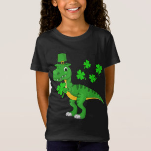 St Patricks Day Dinosaur Shamrock Leprechaun Hat K T-Shirt