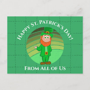 St. Patrick's Day Distressed Irish Leprechaun Postcard