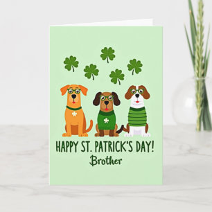 St Patricks Day Dog Art Card
