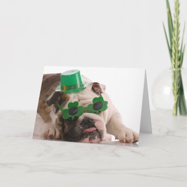 St. Patrick's Day Dog Card (Front)