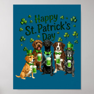 St patrick's day dog lovers squad  poster