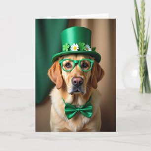 St Patricks Day Dog Photo Card