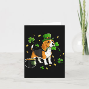 St Patricks Day Dog Themed Women Men Beagle Lover Card