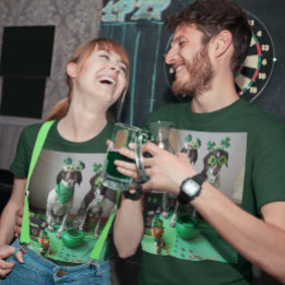 St. Patrick's Day Dogs Ready to Party Dark T-Shirt