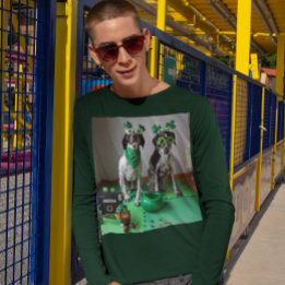 St. Patrick's Day Dogs Ready to Party Long Sleeve T-Shirt