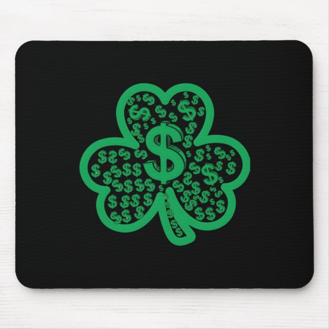 St. Patrick's Day Dollar Sign Sticker  Mouse Pad (Front)