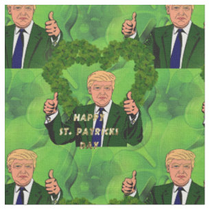 st patricks day donald trump fabric