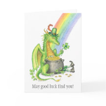 St. Patrick's Day Dragon card