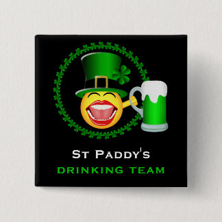 St Patrick's Day Drinking Team Square Button