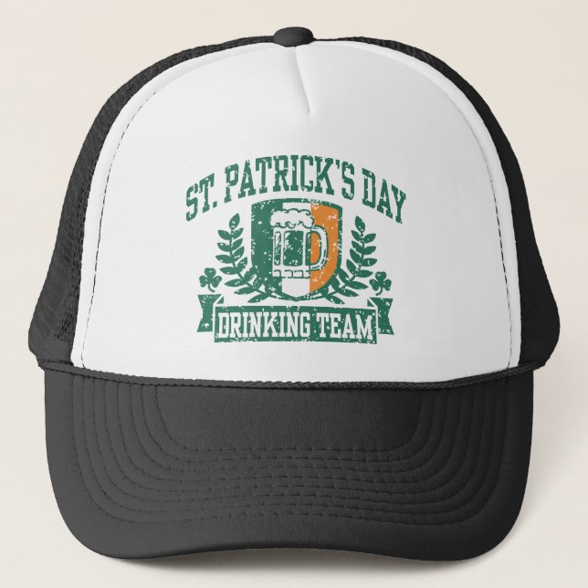 St. Patrick's Day Drinking Team Trucker Hat (Front)