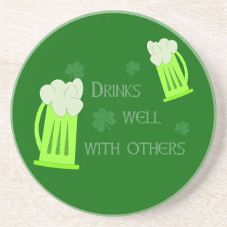 St Patricks Day Drinks Well Coaster