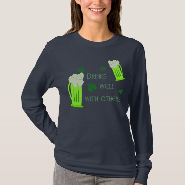 St Patricks Day Drinks Well Shirt (Front)