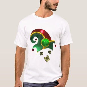 ST: PATRICK'S 'DAY ELF HAT WITH SHAMROCKS T-Shirt