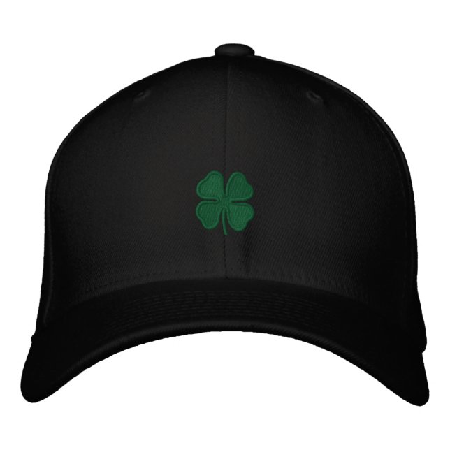 St. Patrick's Day Embroidered Clover Men's Cap (Front)