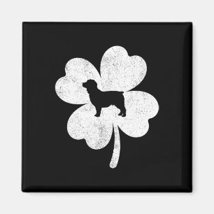 St Patricks Day English Springer Spaniel Lucky Sha Magnet