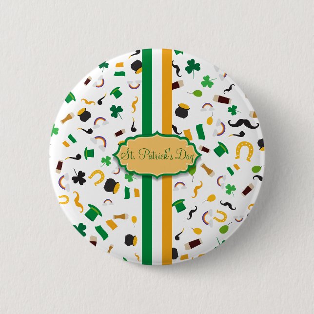 St. Patrick's Day famous items 6 Cm Round Badge (Front)