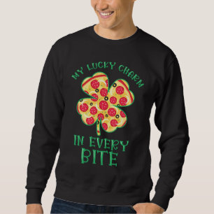 St Patrick's Day Fast Food Shamrock Pizza Saint Pa Sweatshirt