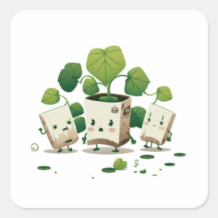 St Patrick's Day Festival Square Sticker