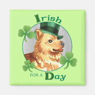 St. Patrick's Day Finnish Spitz Magnet