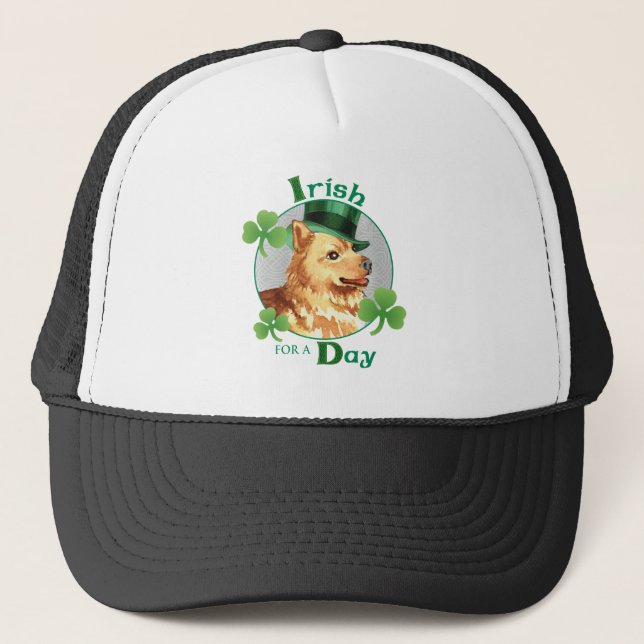St. Patrick's Day Finnish Spitz Trucker Hat (Front)