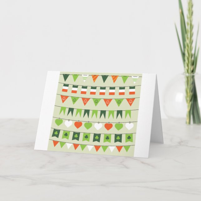 st patricks day flag card (Front)