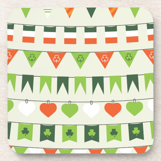 st patricks day flag coaster (Front)