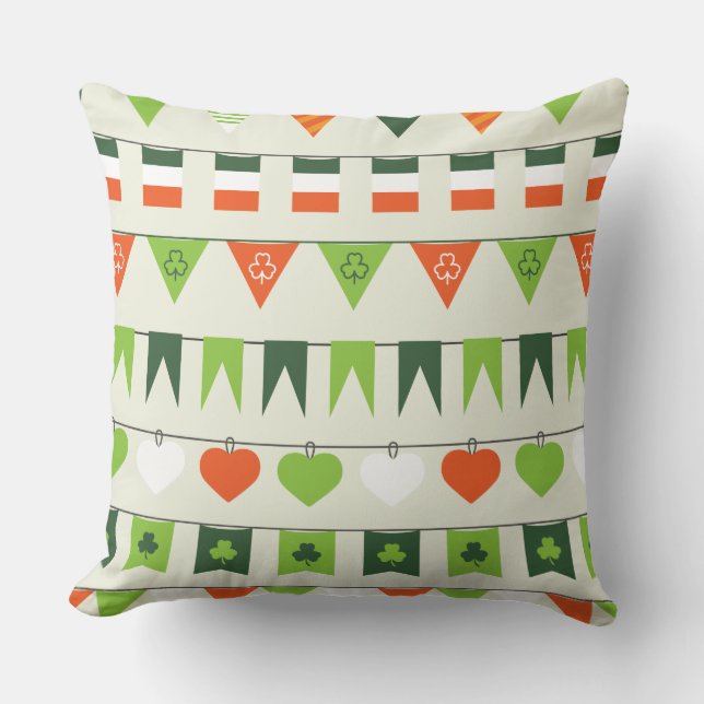 st patricks day flag cushion (Front)