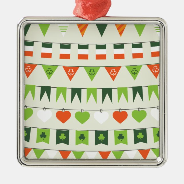 st patricks day flag metal tree decoration (Front)