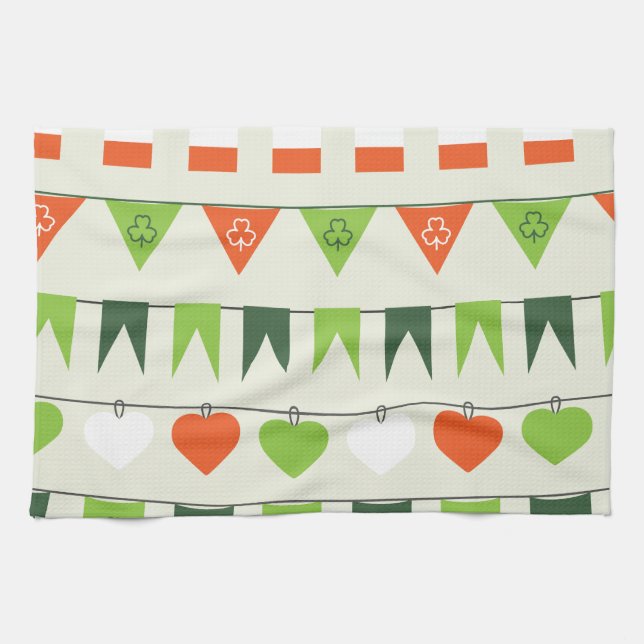 st patricks day flag tea towel (Horizontal)
