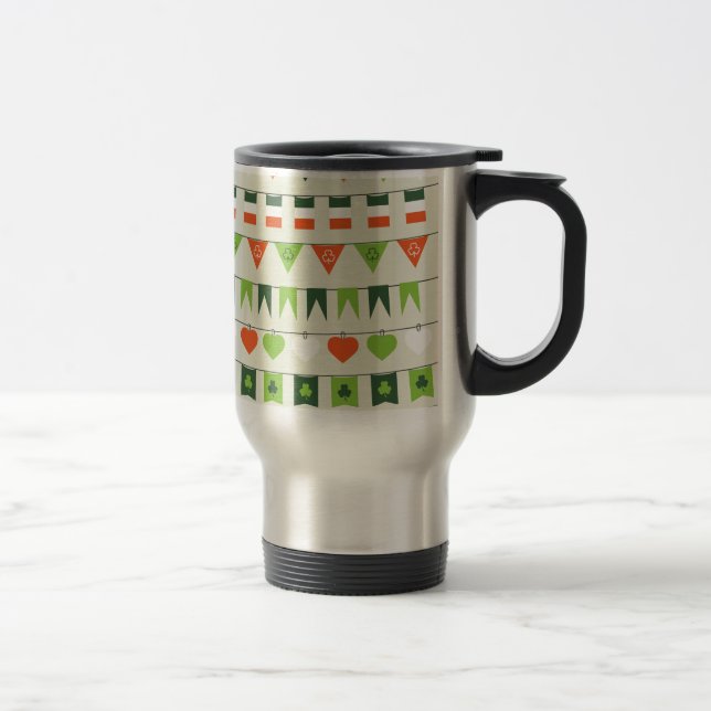 st patricks day flag travel mug (Right)
