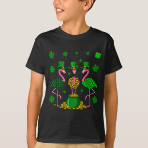 St. Patricks Day Flamingo Irish Ireland Shamrock C T-Shirt