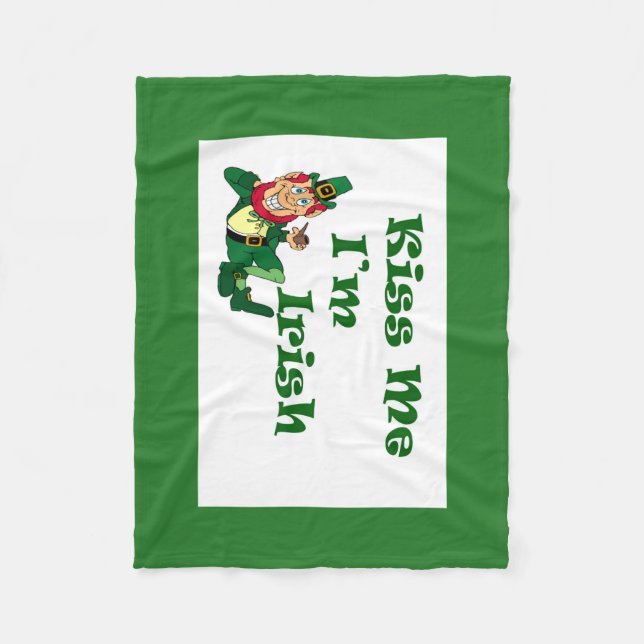 St.Patricks Day Fleece Blanket (Front)
