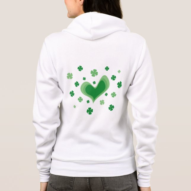 St Patricks Day fleece for irish women and girls Hoodie (Back)
