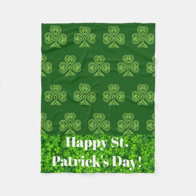St Patricks Day Fleece Lap Blanket for Wheelchair (Front)