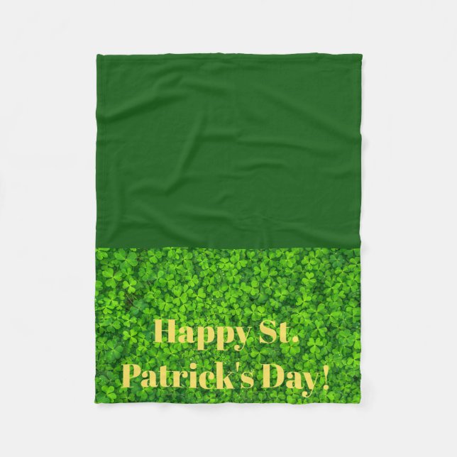 St Patricks Day Fleece Lap Blanket for Wheelchair (Front)