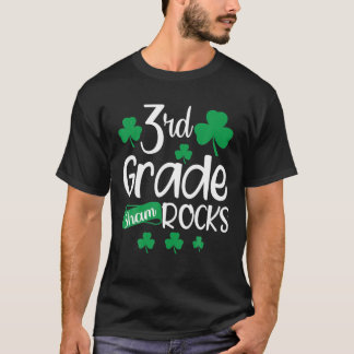 St Patricks Day For 3Rd Grade Teacher Plaid Shamro T-Shirt