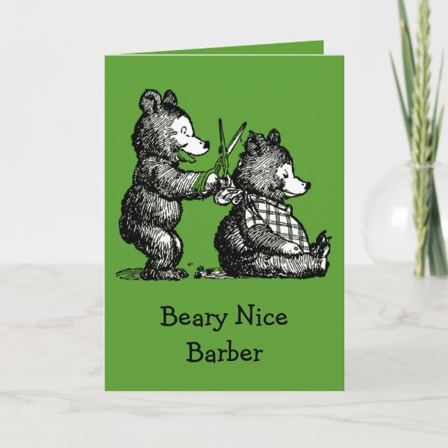 St. Patrick's Day for Barber Thank You Card (Front)