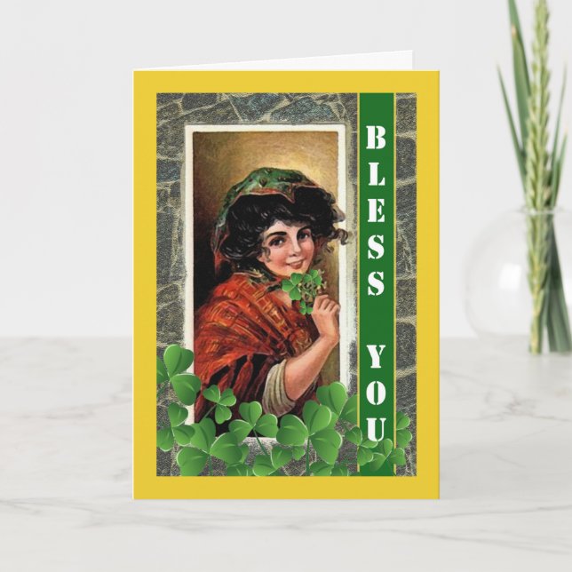 St Patrick's Day for Grandparents Irish Blessing Card (Front)