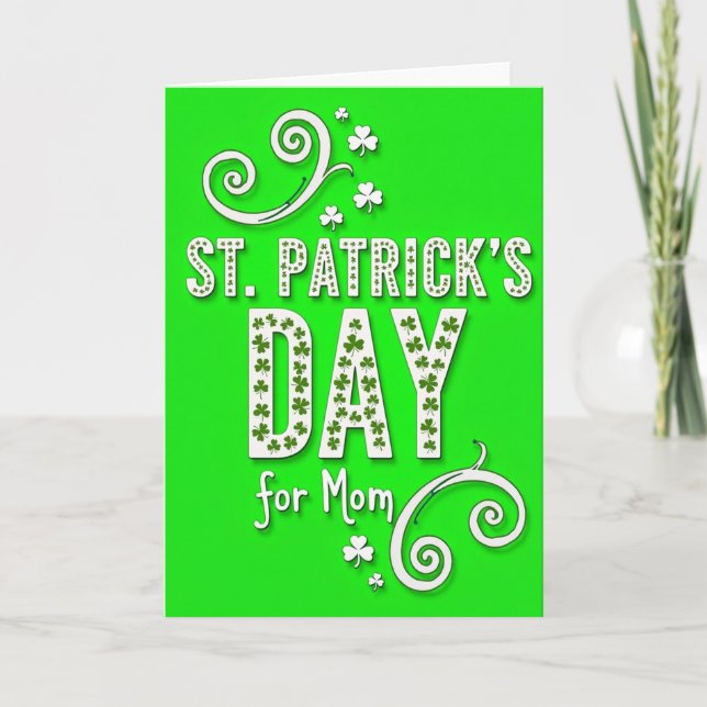 St Patricks Day For Mom Card (Front)