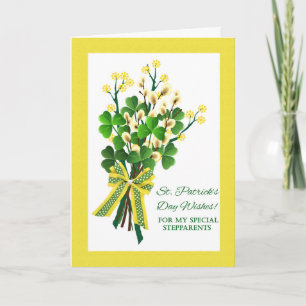 St. Patrick's Day for Stepparents with Shamrocks Card